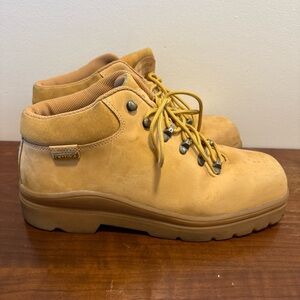 Lugz Men's Wheat/Tan Suede Lace-Up Work Boots